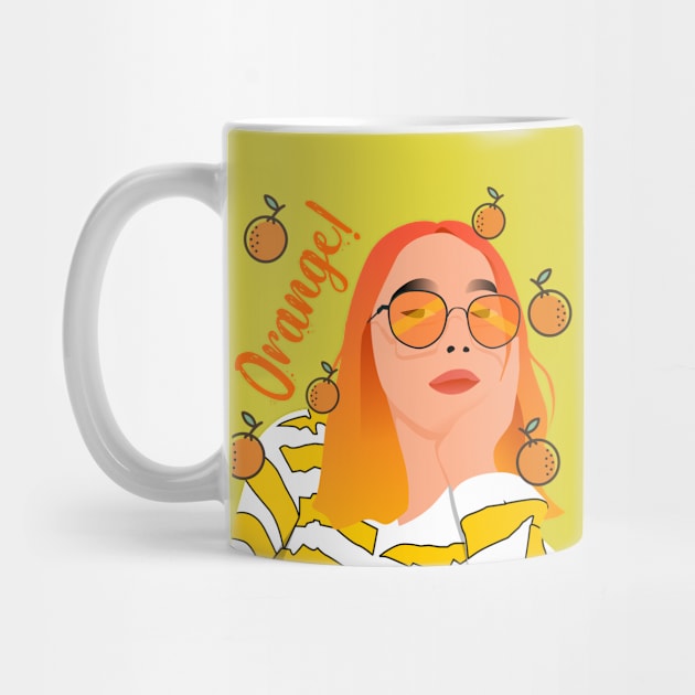 Orange girl birthday gift by WOW DESIGN